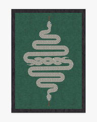 Venom Emerald Flatwoven Rug by Jonathan Adler