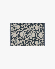Flora Ink Blue & Ivory Rug by The Hiltons