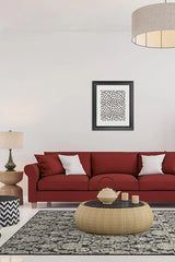 Mickey Damask Charcoal Flatwoven Rug