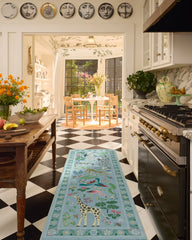 Jingle Jungle Slate Blue Rug by Iris Apfel