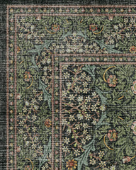 Blackthorn Forest Green Flatwoven Rug by Morris & Co.