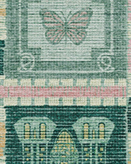 Ozian Tiles Emerald & Pink Rug by Wicked