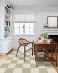 Jaque Checkered Stone Flatwoven Rug