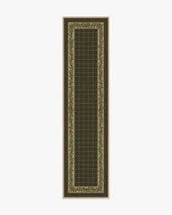 Pine Border Dark Olive Rug