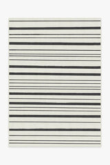 Hudson Stripe Black Flatwoven Rug
