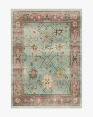 Jemima Sage and Rosewood Flatwoven Rug