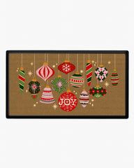 Festive Ornaments Joy Large Doormat