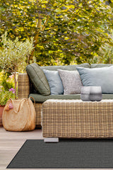 Halo Diamond Grey Outdoor Rug
