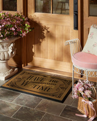 Have the Wonderfullest Time Black & Coir Doormat by Wicked