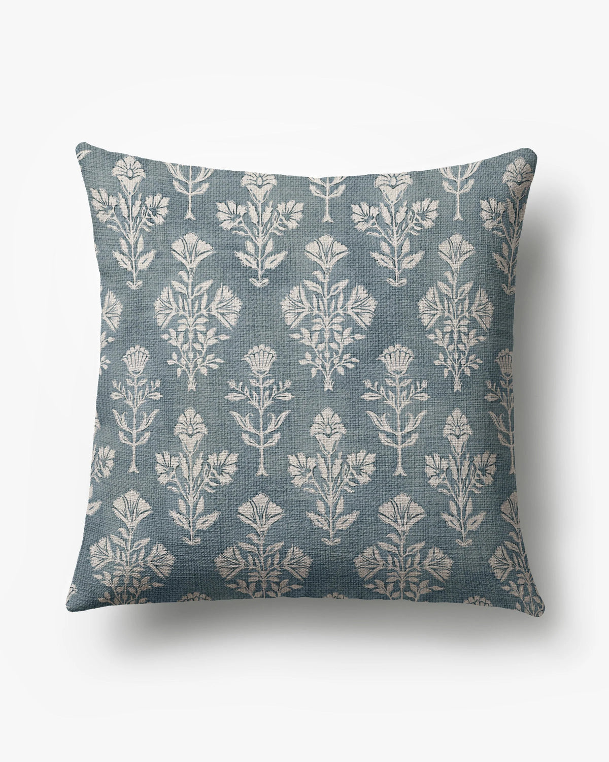 Lauretta Blue Grey Woven Throw Pillow