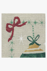 Festive Garland Holiday Shortbread Flatwoven Rug