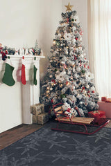 Snowflake Navy Flatwoven Rug