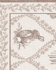 Squirrel & Hedgehog Fawn Flatwoven Rug by Sanderson