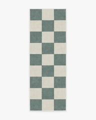 Jaque Checkered Slate Green Rug