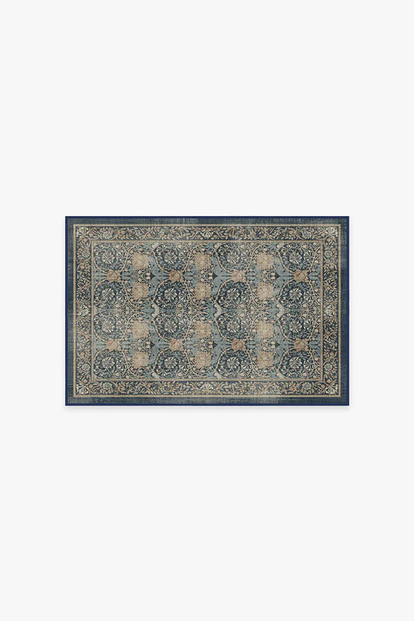 Honeysuckle & Tulip Indigo Rug by Morris & Co.