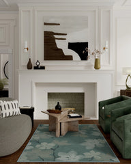 Magnolia Teal Flatwoven Rug