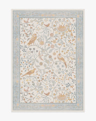 Newill Ivory & Blue Rug by Morris & Co.