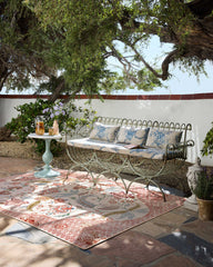 Rosalee Red Multicolor Outdoor Rug