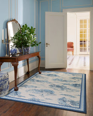 Provence Toile Delft Blue Flatwoven Rug