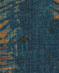Sgraffito Royal Blue Flatwoven Rug by Malene Barnett