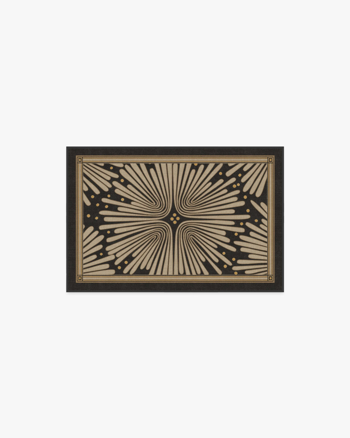 Gatsby Black & Gold Rug by Jonathan Adler