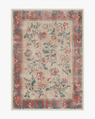 Lilou Currant & Teal Green Flatwoven Rug