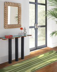 Paradox Green Flatwoven Rug by Jonathan Adler