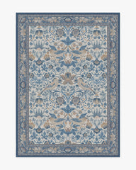 Strawberry Thief Indigo & Ivory Flatwoven Rug by Morris & Co.