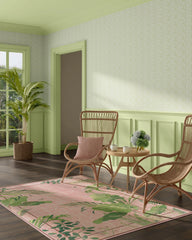 Palm House Rose Flatwoven Rug by Sanderson