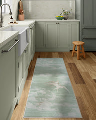 Silvi Clouds Seaspray Flatwoven Rug by Sanderson