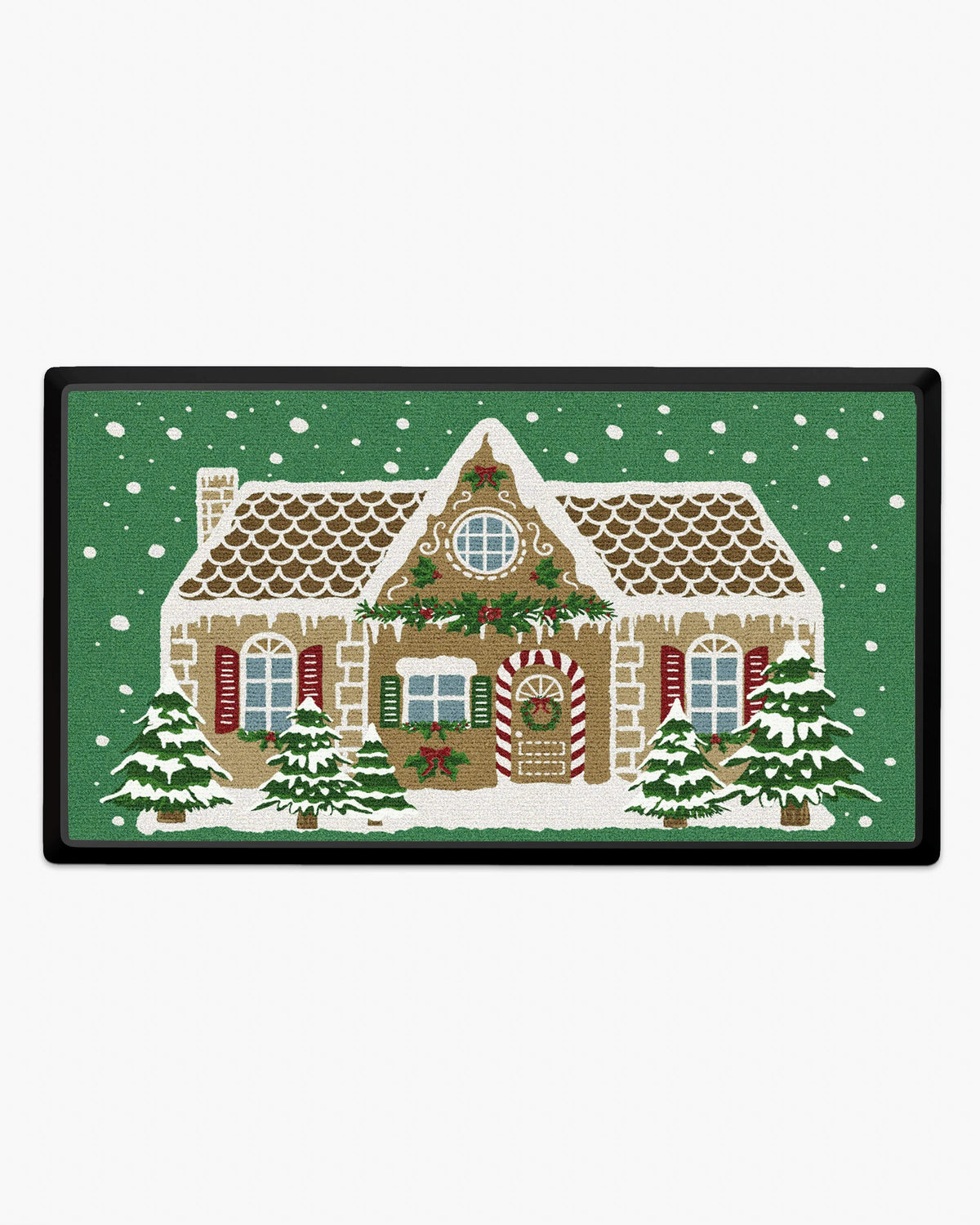 Gingerbread House Green Large Doormat