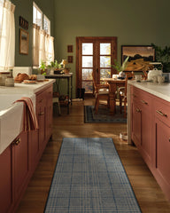Glen Plaid Chambray & Navy Rug