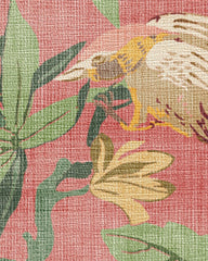 Bamboo & Bird Blossom Pink Flatwoven Rug by Sanderson