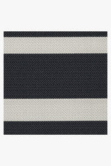 Sailmaker Stripe Black Outdoor Rug