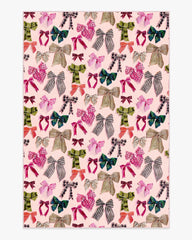 Festive Bows Pink Multicolor Rug