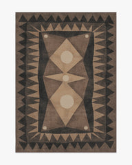 Hilma Charcoal Flatwoven Rug by Justina Blakeney