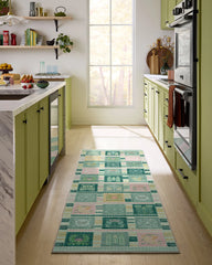 Ozian Tiles Emerald & Pink Rug by Wicked
