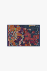 Watercolour Floral Navy Rug