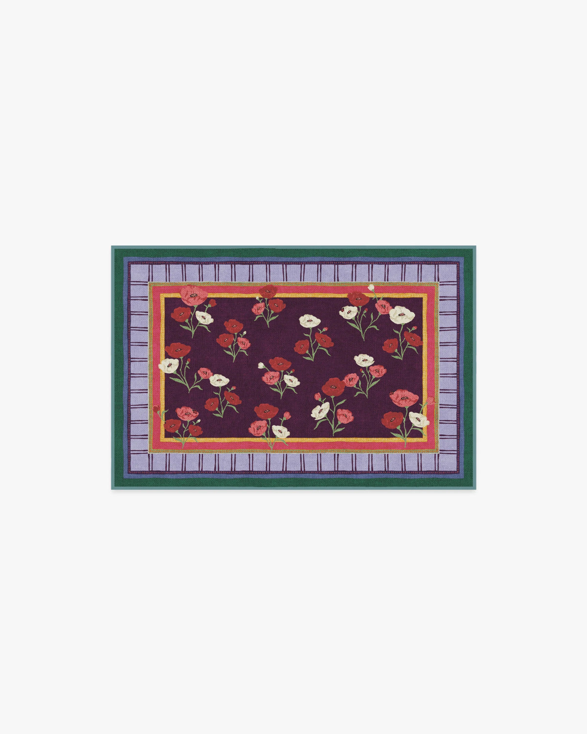 Ambroeus Royal Plum Flatwoven Rug by Iris Apfel