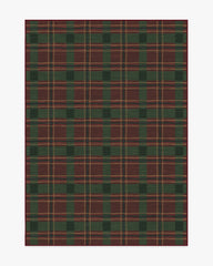 Piper Plaid Burgundy & Green Flatwoven Rug