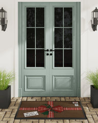 Postal Present Holiday Large Doormat