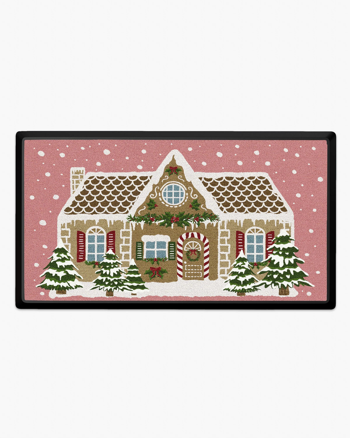 Gingerbread House Pink Large Doormat