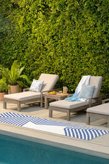Beach Club Navy & Ivory Outdoor Rug by Gray Malin