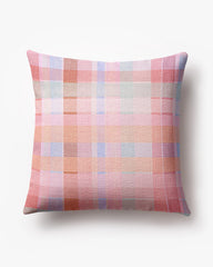 Charlotte Plaid Multicolor Woven Throw Pillow