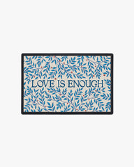 Love Is Enough Indigo & Ivory Doormat by Morris & Co.