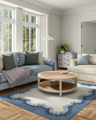 Oxbow Indigo Flatwoven Rug by Sanderson