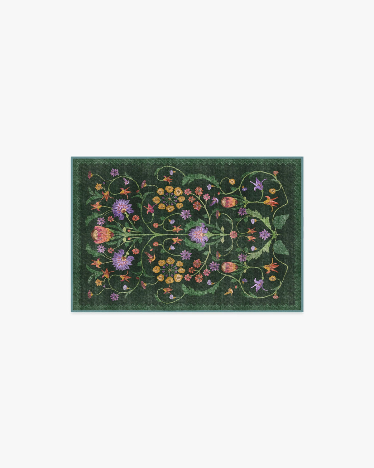 Protea Forest Green Rug by Iris Apfel