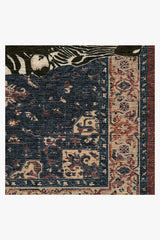 On Safari Sapphire Flatwoven Rug by Iris Apfel