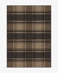 Easton Plaid Charcoal & Natural Flatwoven Rug
