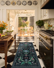 Protea Charcoal Rug by Iris Apfel